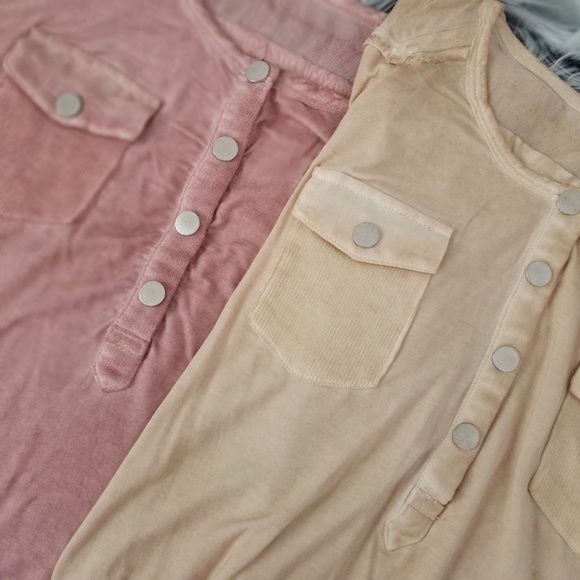 Fall Henley Tank Mineral Wash Pocket Top Breathable Summer Tanks Size S - Picture 8 of 8